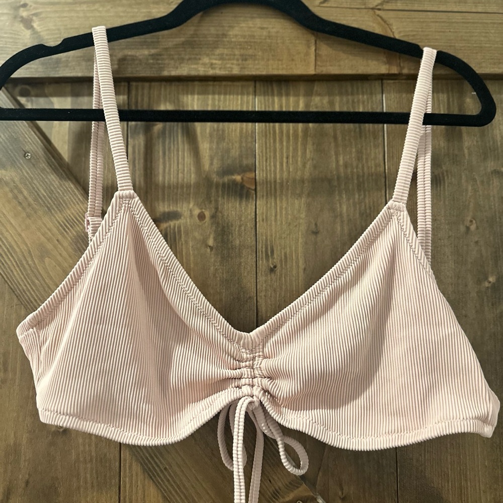 Aerie Pink Bikini Top with Adjustable Straps